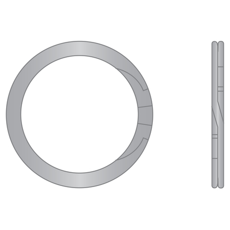 G.L. HUYETT External Retaining Ring, 18-8 Stainless Steel Plain Finish, 1 in Shaft Dia RSN-100-S02
